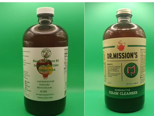 BLENDS OF NATURE BK ORGANIC APPLE CIDER & Dr. MISSION DUO
