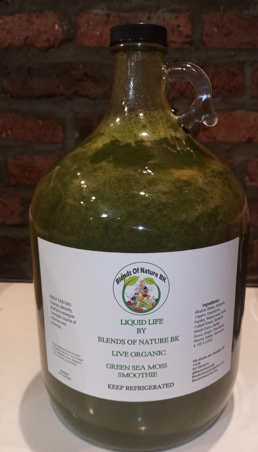 Organic Drinks & Sea Moss Smoothies By The Gallon & Half Gallon