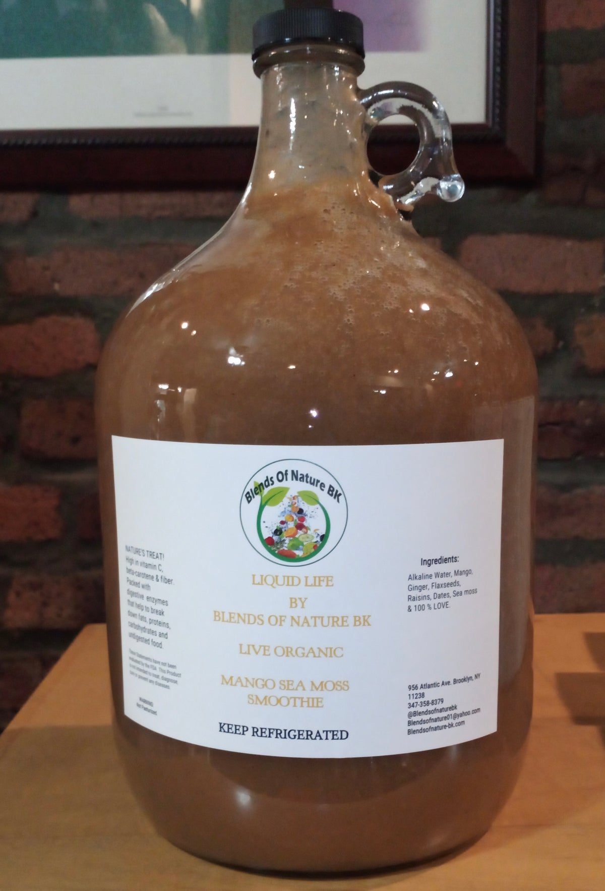 Organic Drinks & Sea Moss Smoothies By The Gallon & Half Gallon