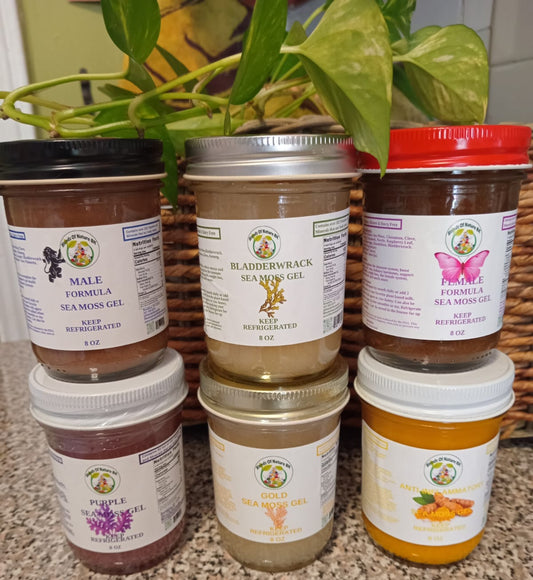 SEA MOSS GELS:  MINIMUM ORDER 12 PIECES. ORDERS NOT MEETING ALL THE MINIMUM REQUIREMENTS WILL NOT BE PROCESSED.